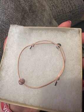 Swarovski Blush Pink Crystal Pave Cord Bracelet